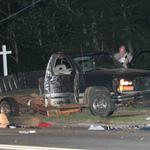 A Florida Highway Patrol trooper investigates