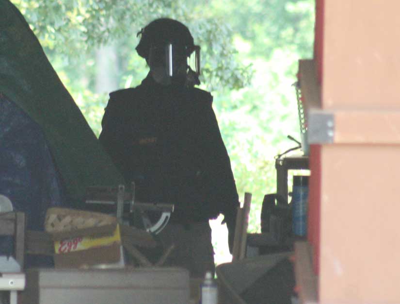 Bomb Technician In Barn