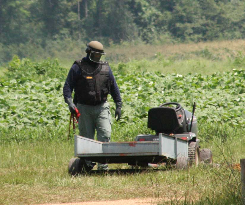 Bomb Technician Returns To Mower