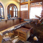 Brewton Train Crash; Logs In Bank