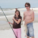 Cousins, Leah Fischer and Seth Leonard (Leah made the catch!)