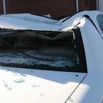 Car Hit By Highland Steeple