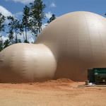 Dome’s airform fully inflated