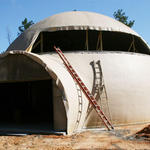 Exterior of the dome home after 6 months