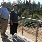 Charlie and Margaret Simmons at their dome home.