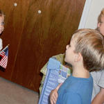 John (2nd), Ethan (1st), and Lydia (age 3) Bondurant, home school