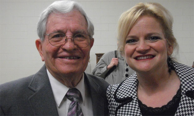 Edsol Smith, winner and Leslie Gonzalez, presenter