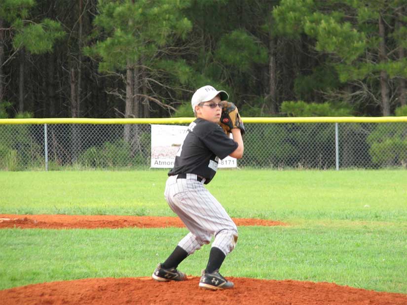 Zach Payne prepares for the pitch