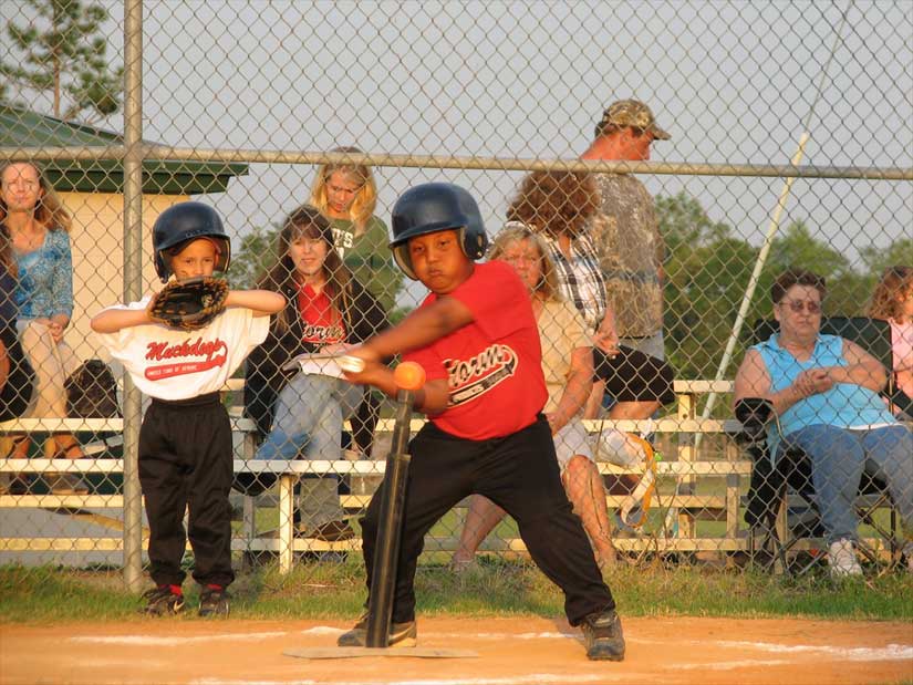 Adam Peterson gets the hit