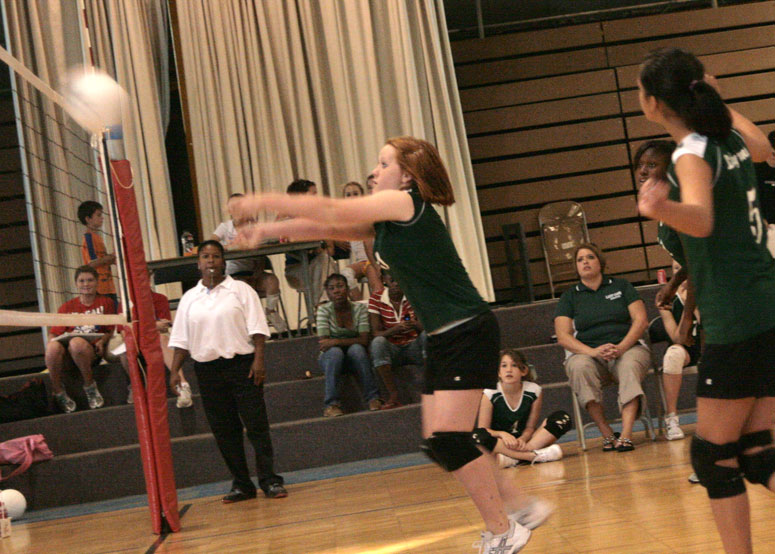  and Flomaton Middle bottom volleyball Monday afternoon in Bratt