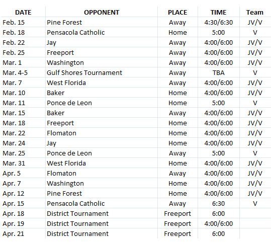 nhssoftballschedule
