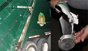 Man Injured After Explosion Inside Garbage Truck