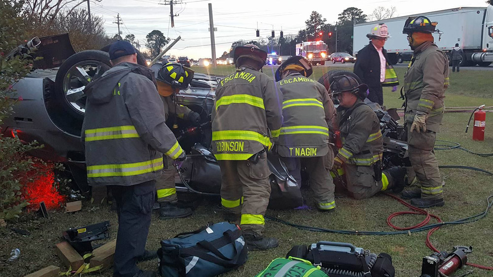 Driver Trapped After Highway 29 Rollover Crash