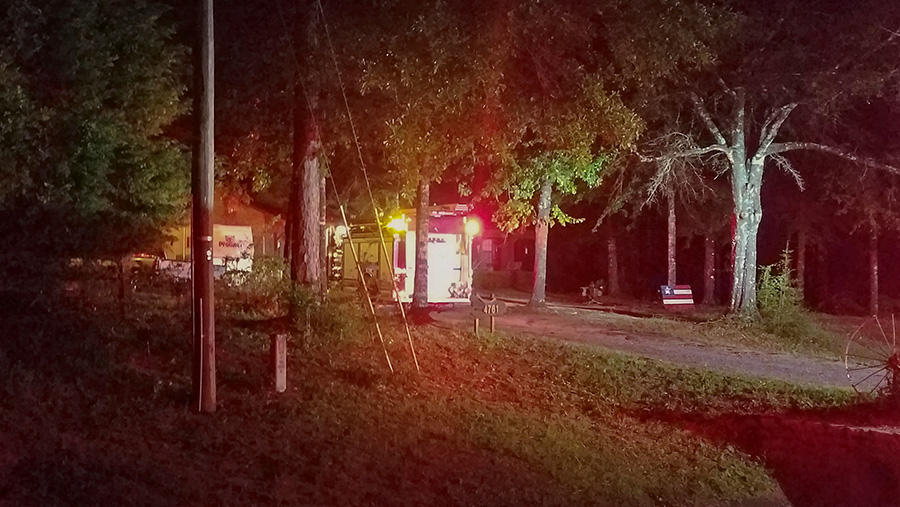 Fire Departments Respond To Possible Lightning Strike At Molino Home