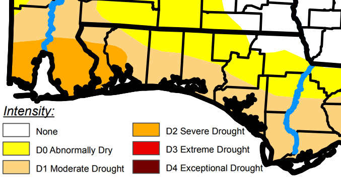 Area In Moderate To Severe Drought : NorthEscambia.com