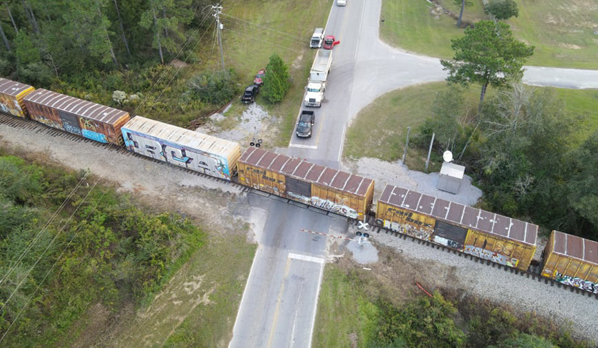 Quintette Road Crossing Blocked For Hours By Stopped Train