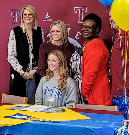 Tate High’s Lanie Brown Signs With Limestone University’s Acrobatics And Tumbling Team