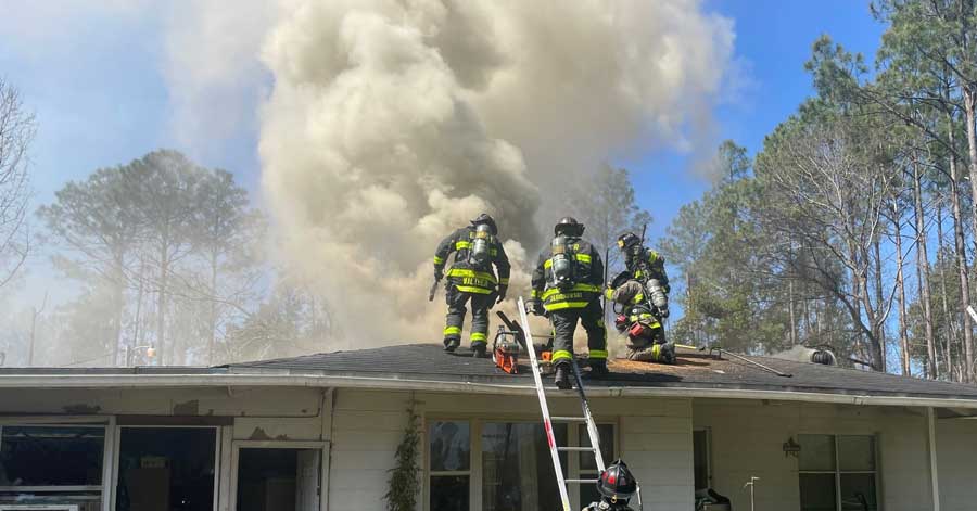 Firefighters Battle House Fire, Brush Fire And Aid Vehicle Wreck ...
