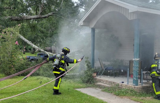 Downed Tree Limb Sparks Electrical Fireplace At Molino House : NorthEscambia.com