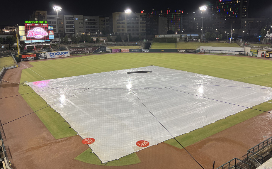 Wahoos Up 60 As Game With Barons Suspended by Rain