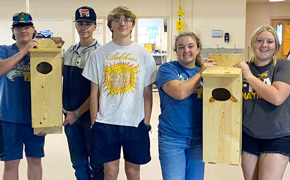 Escambia County Partnered With Northview FFA To Build Wetland Wood Duck Boxes