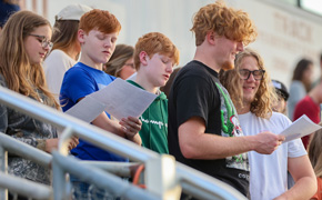 Fields Of Faith: Community Worship Service Held At Northview High