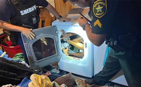 Escambia Deputies Find Wanted Man Hiding Inside Clothes Dryer