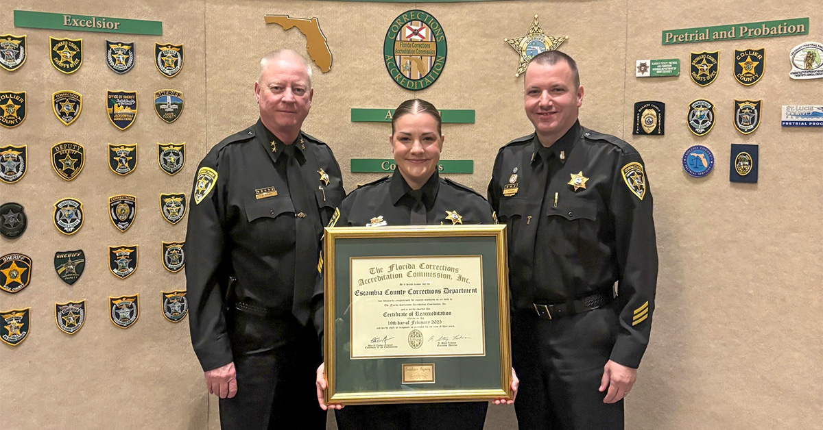 Escambia County Corrections Department Receives State’s Highest Level ...