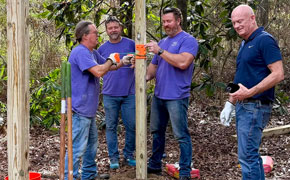 Ascend Cares Volunteers Start Work On New Roy Hyatt Sensory Trail