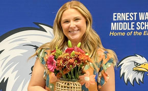 Megan Bryan Named Ernest Ward Middle Teacher Of The Year