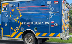 Escambia EMS Ambulance Collides With E-Bike Rider While Responding To Another Crash