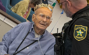 Cantonment WWII Veteran, Purple Heart Recipient Celebrates 109th Birthday