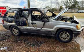 Investigation Underway After Jeep Found Burning On Neal Road