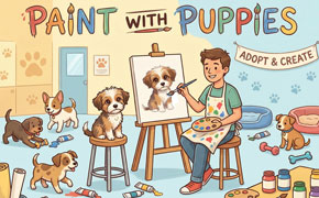 ‘Paint With Puppies’ On Saturday In Cantonment To Benefit Escambia Animal Shelter