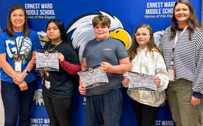Ernest Ward Middle School Names Students Of The Month