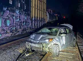 Train Strikes Vehicle At Cantonment Crossing Sunday Night