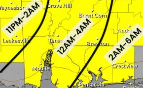 Strong Storms Possible Late Sunday Night; Lows Below Freezing Monday And Tuesday