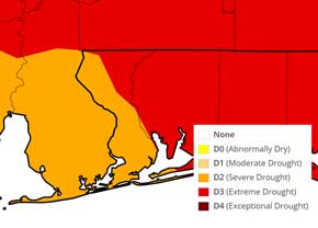 Portion Of The Area Now In An Extreme Drought