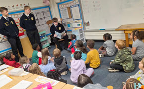 FFA Outreach: Tate High Students Teach Jim Allen Fifth Graders About Agriculture