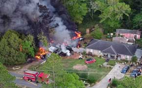 Firefighters Save Quintette Home From Nearby Heavily Involved Shed Fire
