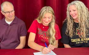 Tate High Senior Alyssa Clarke Signs With Coastal Alabama Cheer