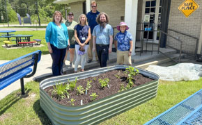 Escambia Extension Installs, Plants New Pollinator Garden At Century Library