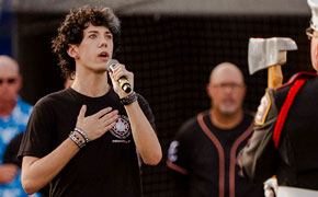 Century Teen Sings National Anthem For First Responders Night At Wahoos Stadium
