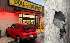 Vehicle Strikes Dollar General In Cantonment