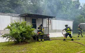 Quick Action Limits Damage After Lightning Strikes Century Mobile Home — ADD PICS