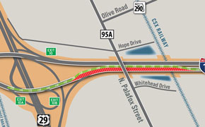 I-10 Eastbound Lanes To Shift North At Highway 29 Next Week