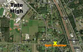 ECUA Reports 3,600 Gallon Sewage Spill On East Kingsfield Road
