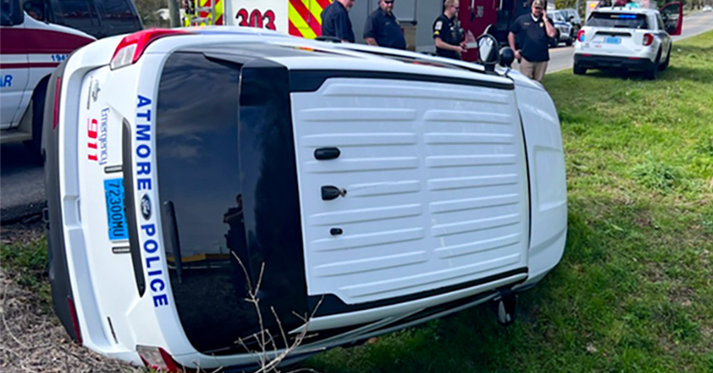 No Injuries When Atmore Police Unit Overturns : NorthEscambia.com - Vimarsana News