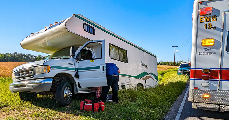 Volunteer Firefighter Attacked By Dog After Responding To Reported RV Crash; Driver Arrested : NorthEscambia.com - Vimarsana News