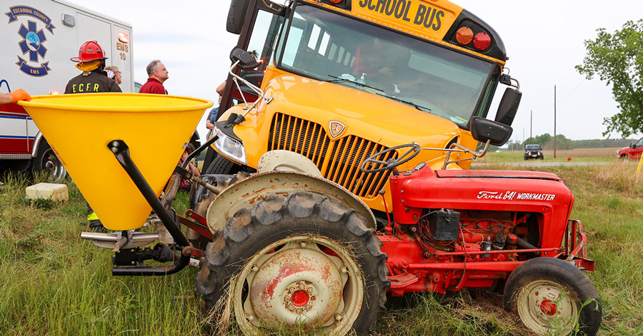 Push Continues To Widen Full Length Of Highway 164 Following School Bus And Tractor Crash : NorthEscambia.com - Vimarsana News